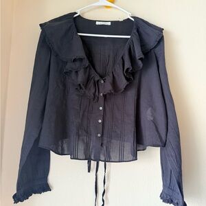 Doen Black Lucille Blouse